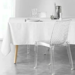 DOUCEUR D'INTERIEUR Nappe de Noël rectangulaire (140 x 240 cm) Etoiles Blanc Sale
