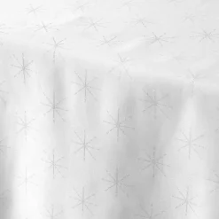 DOUCEUR D'INTERIEUR Nappe de Noël rectangulaire (140 x 240 cm) Etoiles Blanc Sale