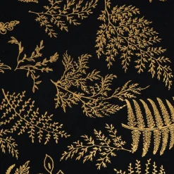 FEERIC LIGHTS Nappe de Noël rectangulaire anti tache (140 x 240 cm) Feuillage et doré Noir Sale