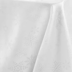 Douceur d interieur Nappe de Noël rectangulaire (140 x 240 cm) Flocon d'hiver Blanc Online