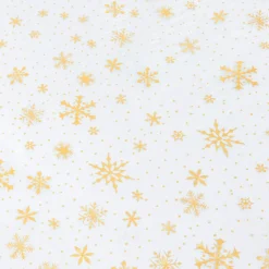 JJA Nappe de Noël rectangulaire (140 x 360 cm) Flocon de neige Blanc Hot