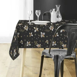 Douceur d interieur Nappe de Noël rectangulaire (150 x 240 cm) Guido Gris Anthracite Hot