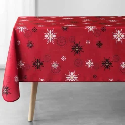 DOUCEUR D'INTERIEUR Nappe de Noël rectangulaire (150 x 300 cm) Enchanté Rouge New