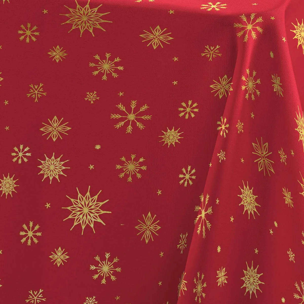 Douceur d interieur Nappe de Noël rectangulaire (140 x 240 cm) Astrelia et or Rouge Best