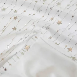 JJA Nappe de Noël rectangulaire (140 x 360 cm) Pluie d'étoiles he Blanc Outlet
