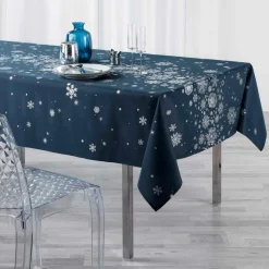 DOUCEUR D'INTERIEUR Nappe de Noël rectangulaire (150 x 300 cm) Constellation Bleu Best