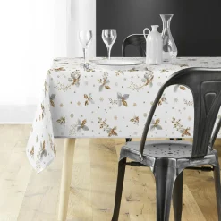 Douceur d interieur Nappe de Noël rectangulaire (150 x 240 cm) Guido Blanc Best