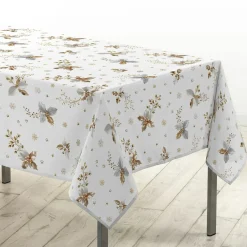 Douceur d interieur Nappe de Noël rectangulaire (150 x 240 cm) Guido Blanc Best
