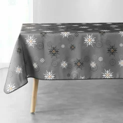 DOUCEUR D'INTERIEUR Nappe de Noël rectangulaire (150 x 240 cm) Enchanté Anthracite Best