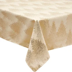 JJA Nappe de Noël rectangulaire (140 x 240 cm) Fêt de Sapin Or Clearance