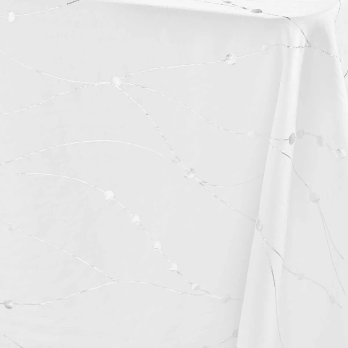 Douceur d interieur Nappe de Noël rectangulaire (140 x 240 cm) Astrelia et argent Blanc Online