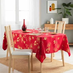 DOUCEUR D'INTERIEUR Nappe rectangulaire (150 x 300 cm) Bloomy Rouge Sale