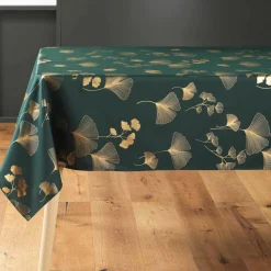 DOUCEUR D'INTERIEUR Nappe rectangulaire (150 x 240 cm) Bloomy Vert Discount