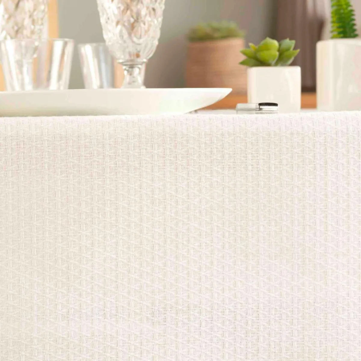 douceur d'intu017drieur Nappe rectangulaire (150 x 250 cm) Stella he Blanc New