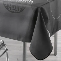 DOUCEUR D'INTERIEUR Nappe rectangulaire (150 x 240 cm) Kosmo Anthracite Gris foncé Sale