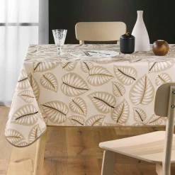 DOUCEUR D'INTERIEUR Nappe rectangulaire anti tache (150 x 240 cm) Alma Beige Outlet
