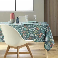 douceur d'intu017drieur Nappe rectangulaire anti tache (145 x 240 cm) Stylis e Bleu Discount