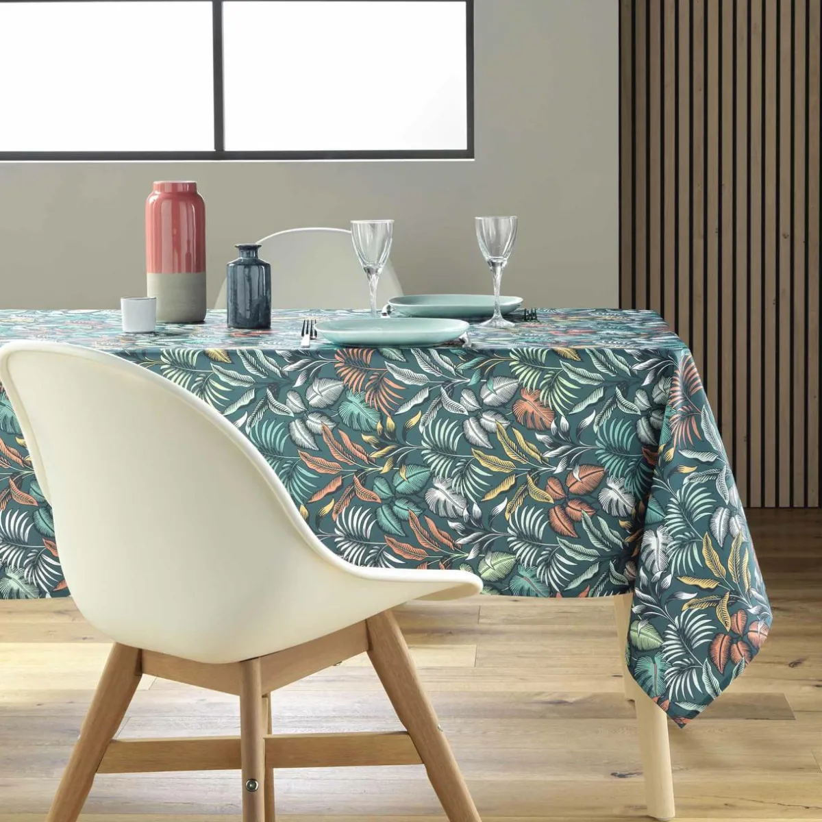 douceur d'intu017drieur Nappe rectangulaire anti tache (145 x 240 cm) Stylis e Bleu Discount
