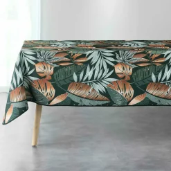 DOUCEUR D'INTERIEUR Nappe rectangulaire anti tache (150 x 240 cm) Alianor Vert kaki New