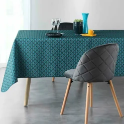 DOUCEUR D'INTERIEUR Nappe rectangulaire anti tache (150 x 240 cm) Artchic e Bleu Best