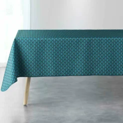 DOUCEUR D'INTERIEUR Nappe rectangulaire anti tache (150 x 240 cm) Artchic e Bleu Best