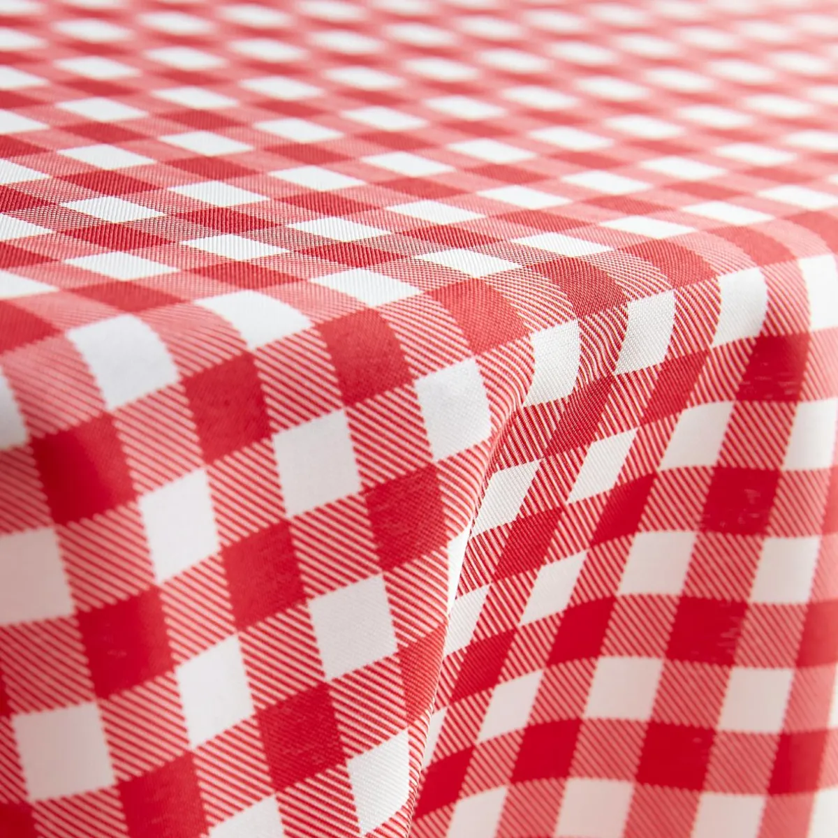 EMINZA Nappe rectangulaire anti tache (140 x 350 cm) Elise Vichy Rouge Vichy-rouge Discount