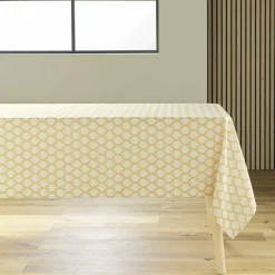 douceur d'intu017drieur Nappe rectangulaire anti tache (145 x 240 cm) Davia Jaune ocre New