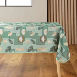 douceur d'intu017drieur Nappe rectangulaire anti tache (145 x 240 cm) Natane Vert sauge Best