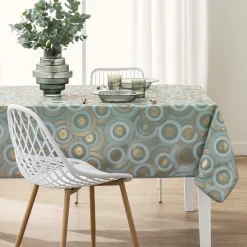 douceur d'intu017drieur Nappe rectangulaire antitache (145 x 240 cm) Eclipse Vert sauge Hot