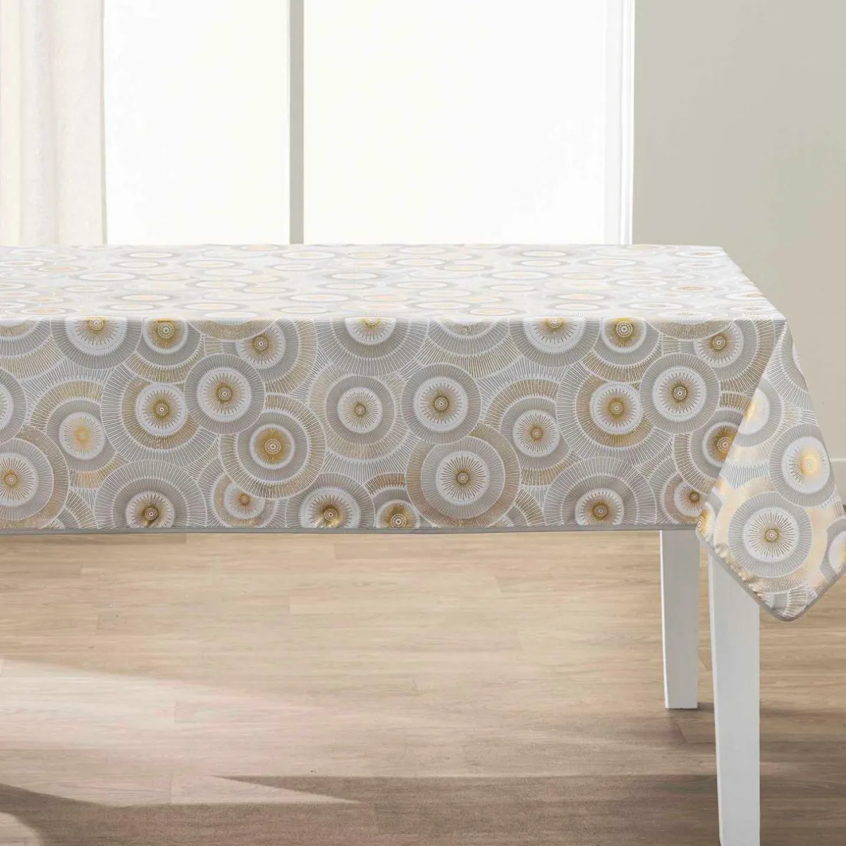 douceur d'intu017drieur Nappe rectangulaire antitache (145 x 240 cm) Eclipse he Blanc Discount