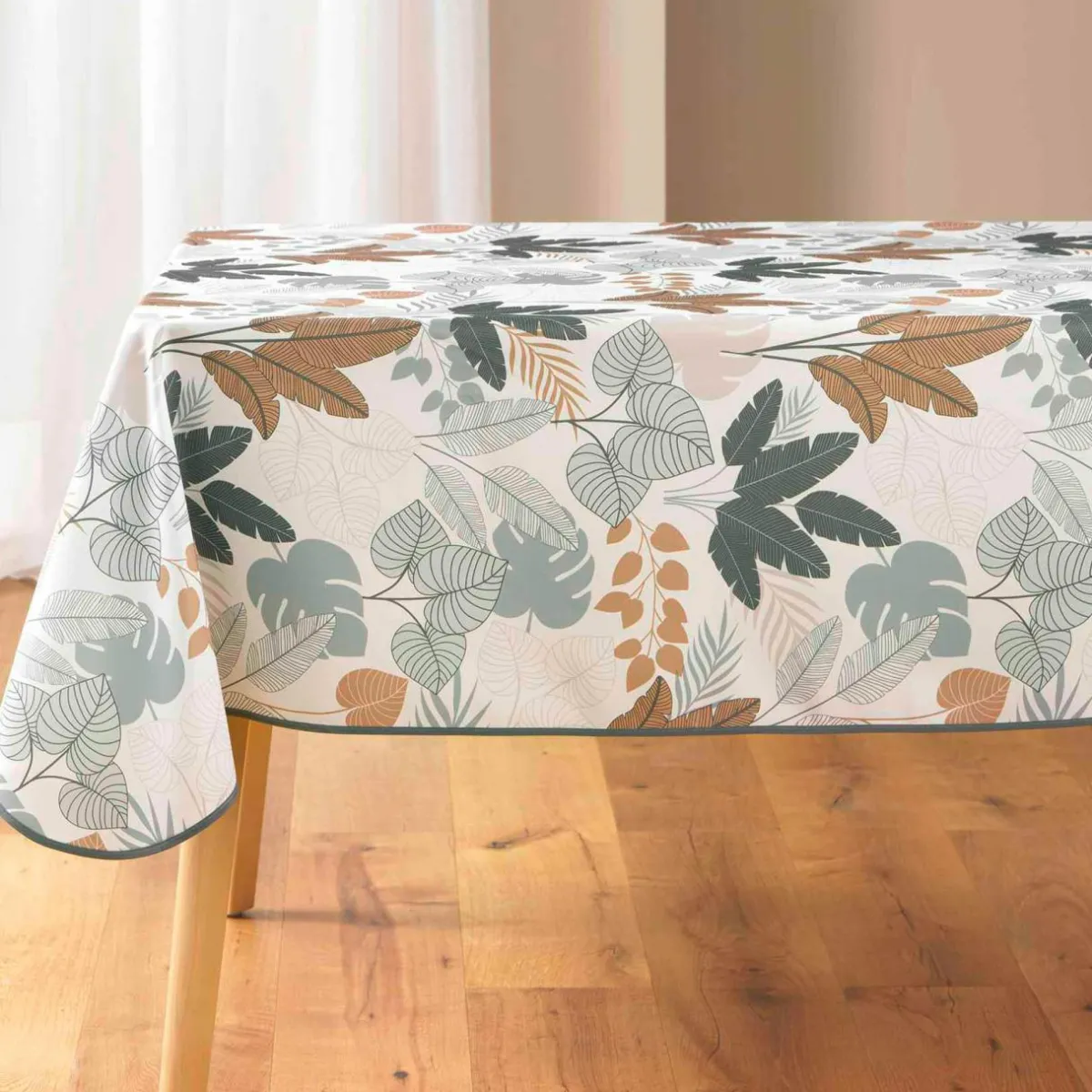 douceur d'intu017drieur Nappe rectangulaire antitache (150 x 240 cm) Fidji e Vert New
