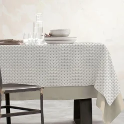 EMINZA Nappe rectangulaire coton enduit (150 x 250 cm) Clara e Gris Best