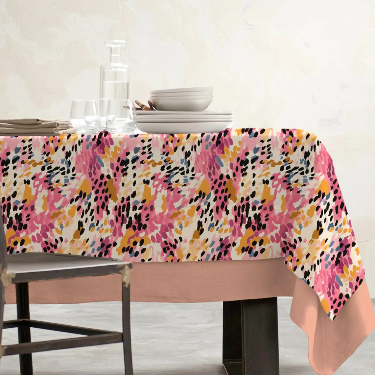 EMINZA Nappe rectangulaire coton enduit (150 x 250 cm) Mowgli Multicolore Online