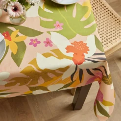 EMINZA Nappe rectangulaire coton enduit (150 x 350 cm) Rio Multicolore Hot