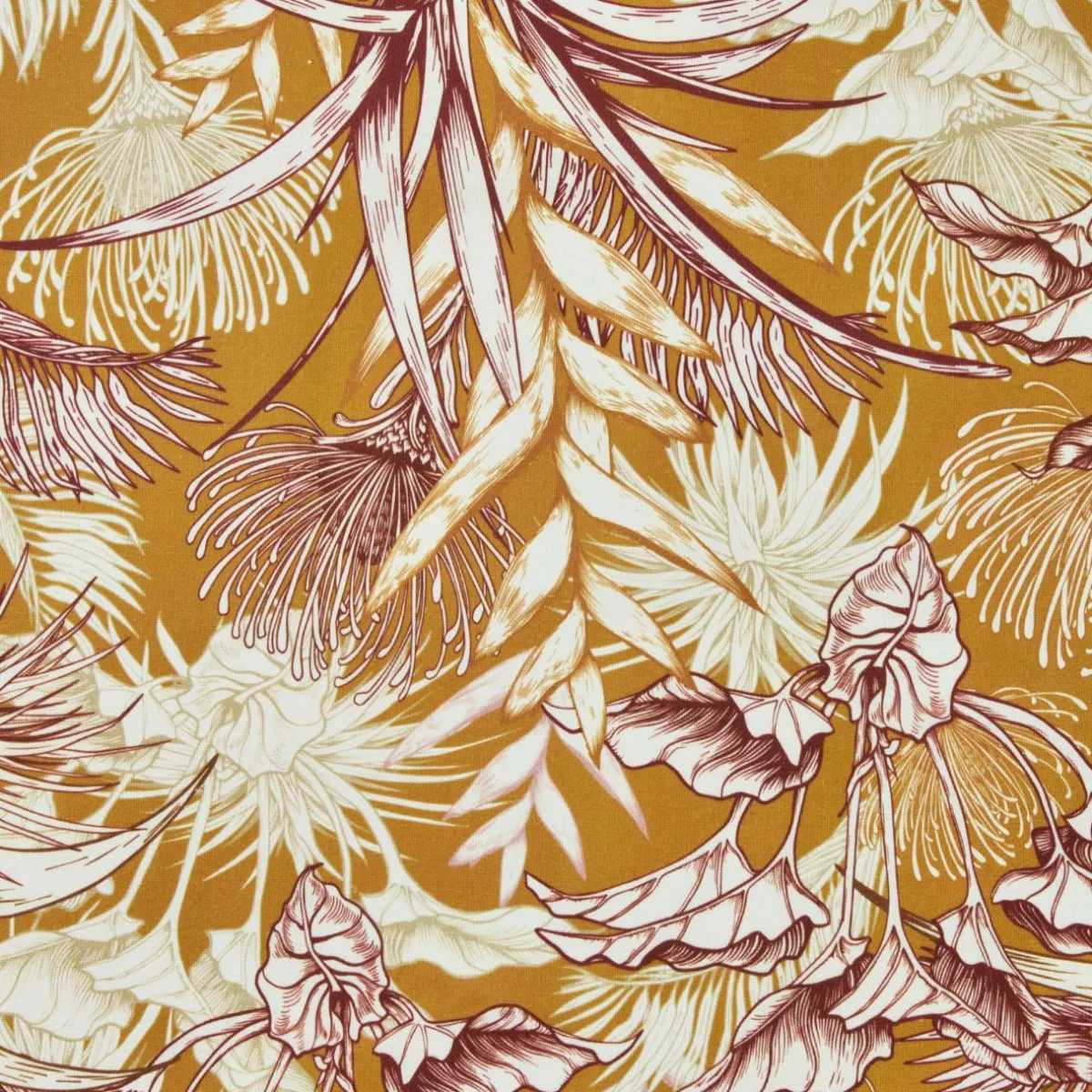 EMINZA Nappe rectangulaire coton enduit (150 x 350 cm) Granada Jaune moutarde Online