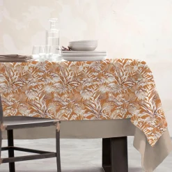 EMINZA Nappe rectangulaire coton enduit (150 x 350 cm) Granada Jaune moutarde Online
