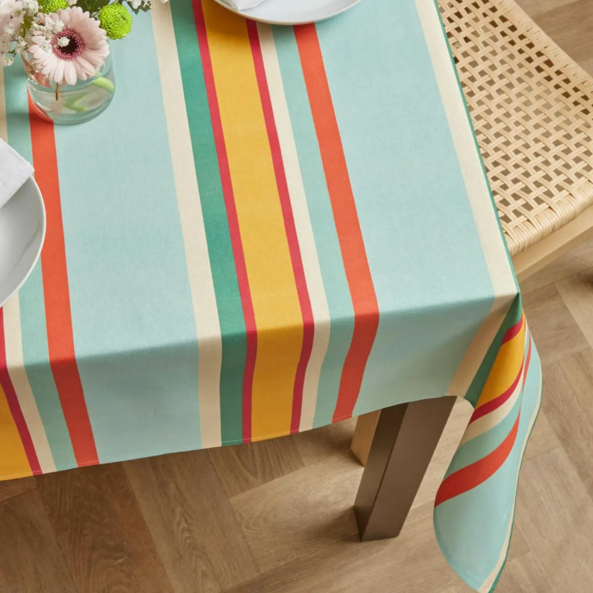EMINZA Nappe rectangulaire coton enduit (150 x 350 cm) Cervione Multicolore Clearance