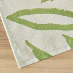 EMINZA Nappe rectangulaire coton enduit (150 x 250 cm) Galice Vert Eucalyptus Hot