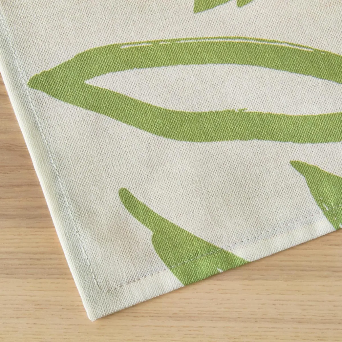 EMINZA Nappe rectangulaire coton enduit (150 x 250 cm) Galice Vert Eucalyptus Hot