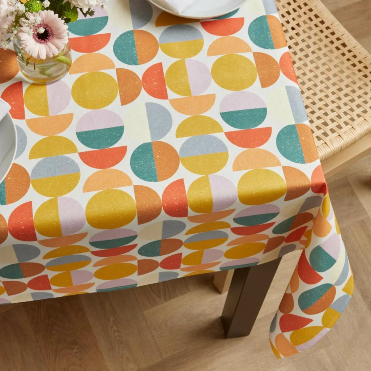EMINZA Nappe rectangulaire coton enduit (150 x 350 cm) Brooklyn Multicolore Best