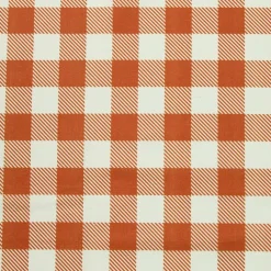 EMINZA Nappe rectangulaire coton enduit (150 x 350 cm) Vichy Terracotta Sale