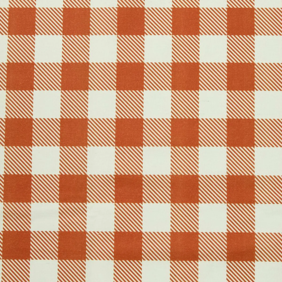 EMINZA Nappe rectangulaire coton enduit (150 x 350 cm) Vichy Terracotta Sale