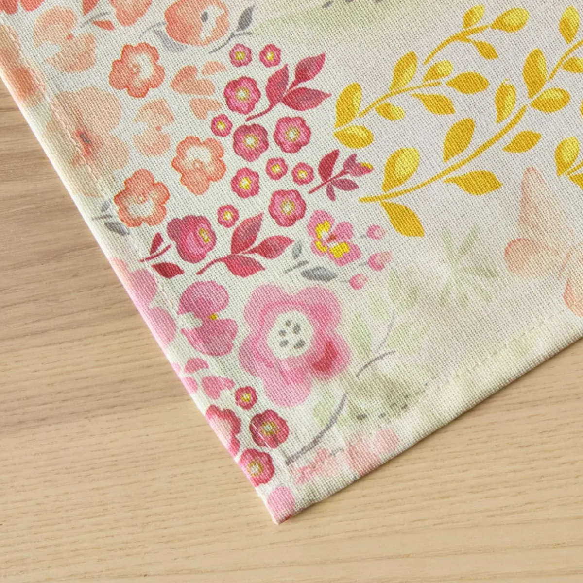 EMINZA Nappe rectangulaire coton enduit (150 x 350 cm) Paquerettes Multicolore Online