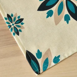 EMINZA Nappe rectangulaire coton enduit (150 x 350 cm) Porto Multicolore New