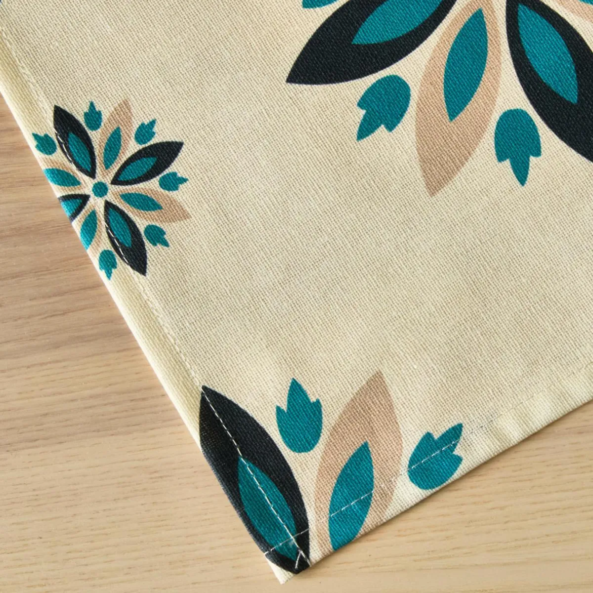 EMINZA Nappe rectangulaire coton enduit (150 x 350 cm) Porto Multicolore New