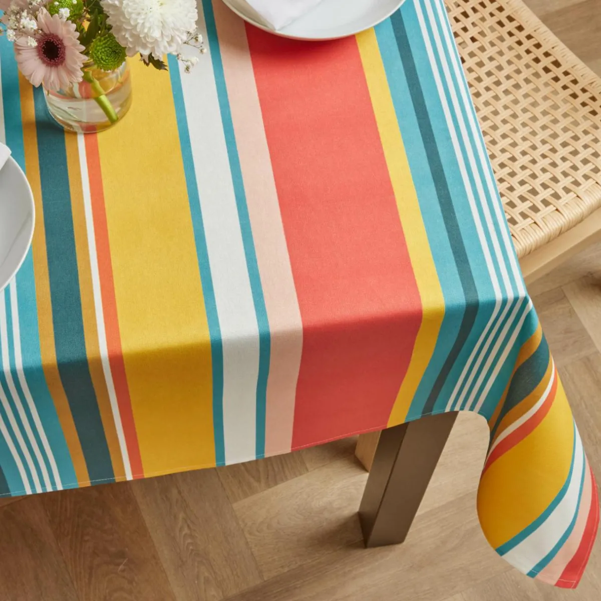 EMINZA Nappe rectangulaire coton enduit (150 x 250 cm) Bonifacio Multicolore Sale