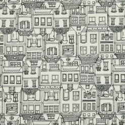 EMINZA Nappe rectangulaire coton enduit (150 x 350 cm) Home e Gris Outlet