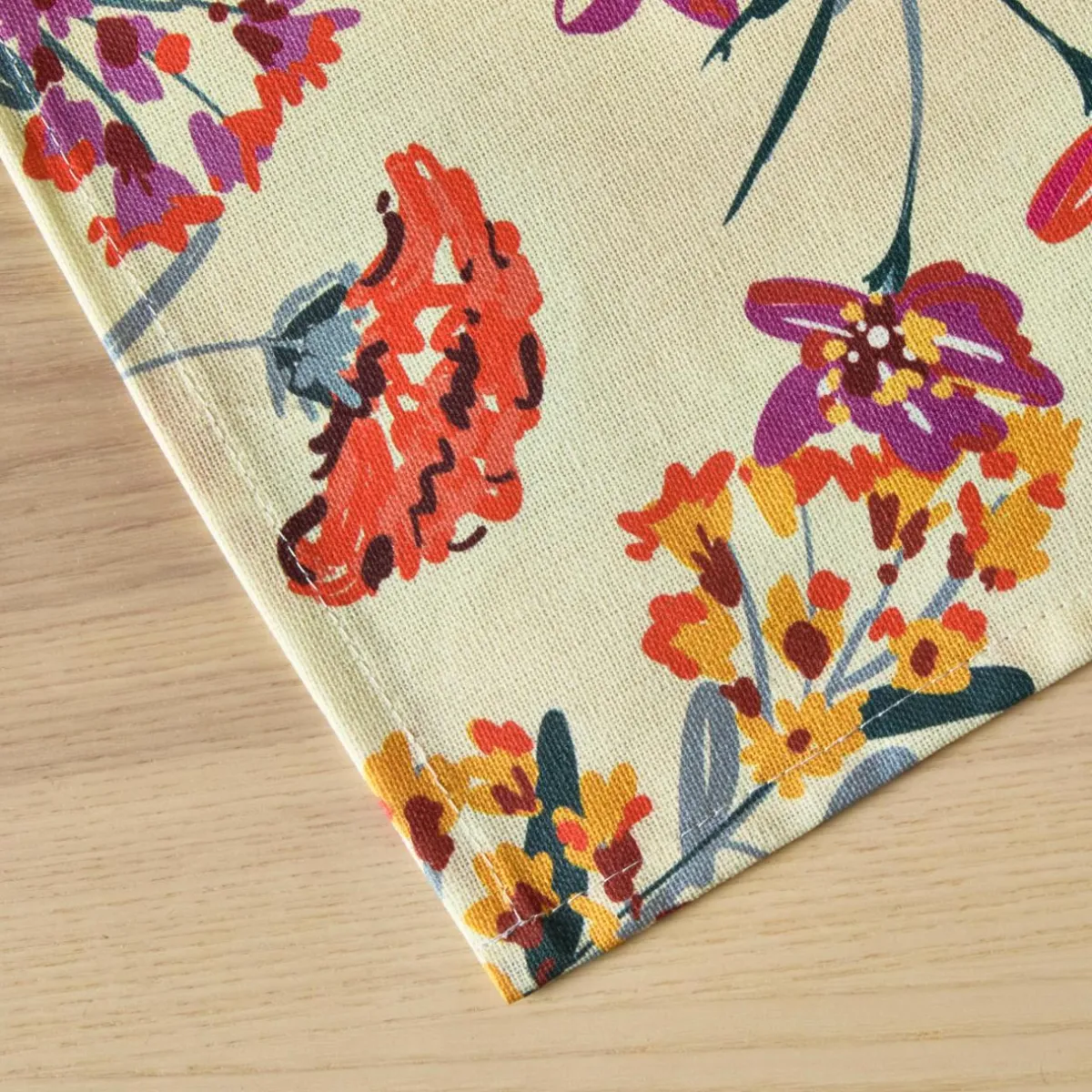 EMINZA Nappe rectangulaire coton enduit (150 x 350 cm) Margot Multicolore New