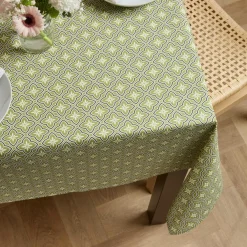 EMINZA Nappe rectangulaire coton enduit (150 x 250 cm) Gloria e Vert Outlet