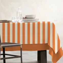 EMINZA Nappe rectangulaire coton enduit (150 x 250 cm) Clementine Orange Clearance